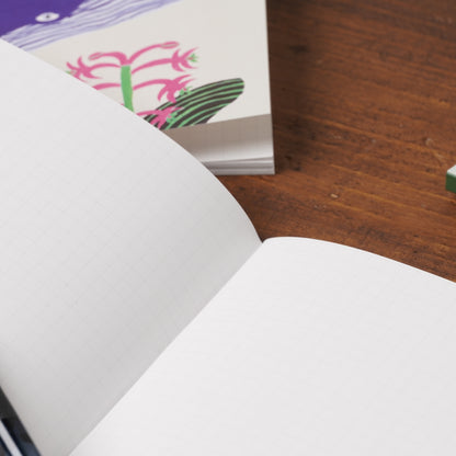 A5 Grid Notebook Cat by Miroco Machiko