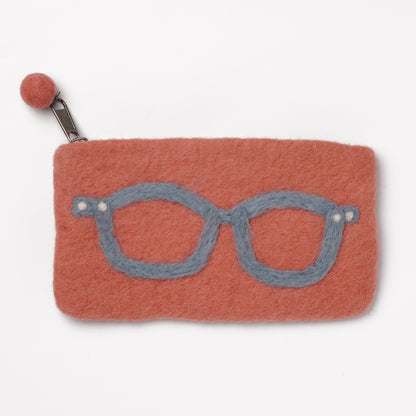Wool Felt Glasses Pouch / Cosmetic Pouch / Pen Case