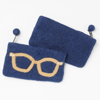 Wool Felt Glasses Pouch / Cosmetic Pouch / Pen Case
