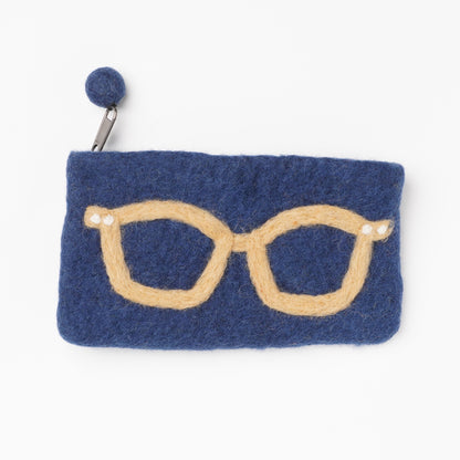 Wool Felt Glasses Pouch / Cosmetic Pouch / Pen Case