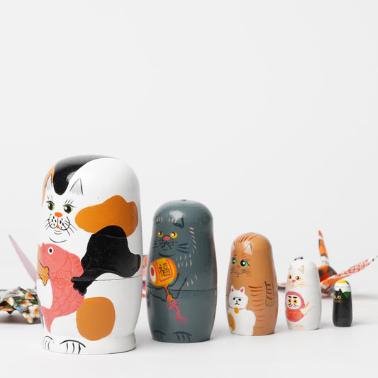 Lucky Cat Matryoshka Doll