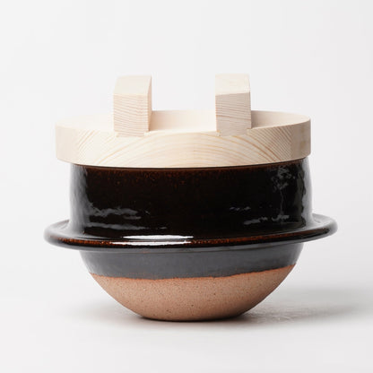 Doraku Donabe Rice Pot  Black Igamono