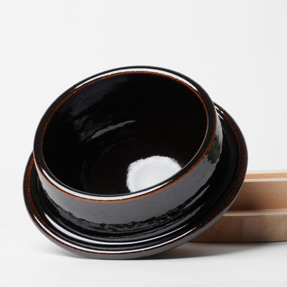 Doraku Donabe Rice Pot  Black Igamono