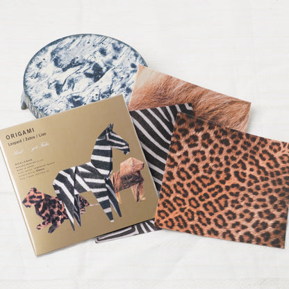 Animal Pattern Origami -Savanna Animals Type B (Zebra / Lion / Leopard)