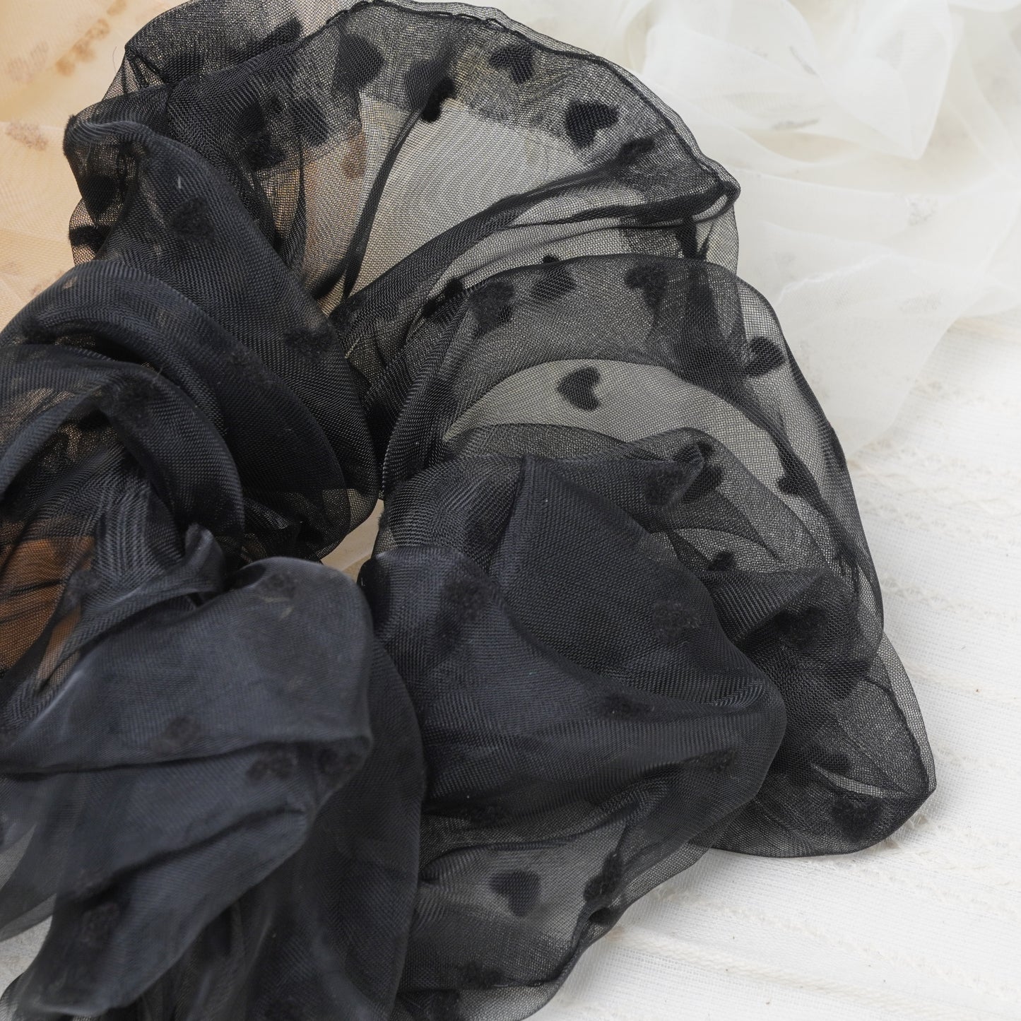 Heart Pattern Scrunchie