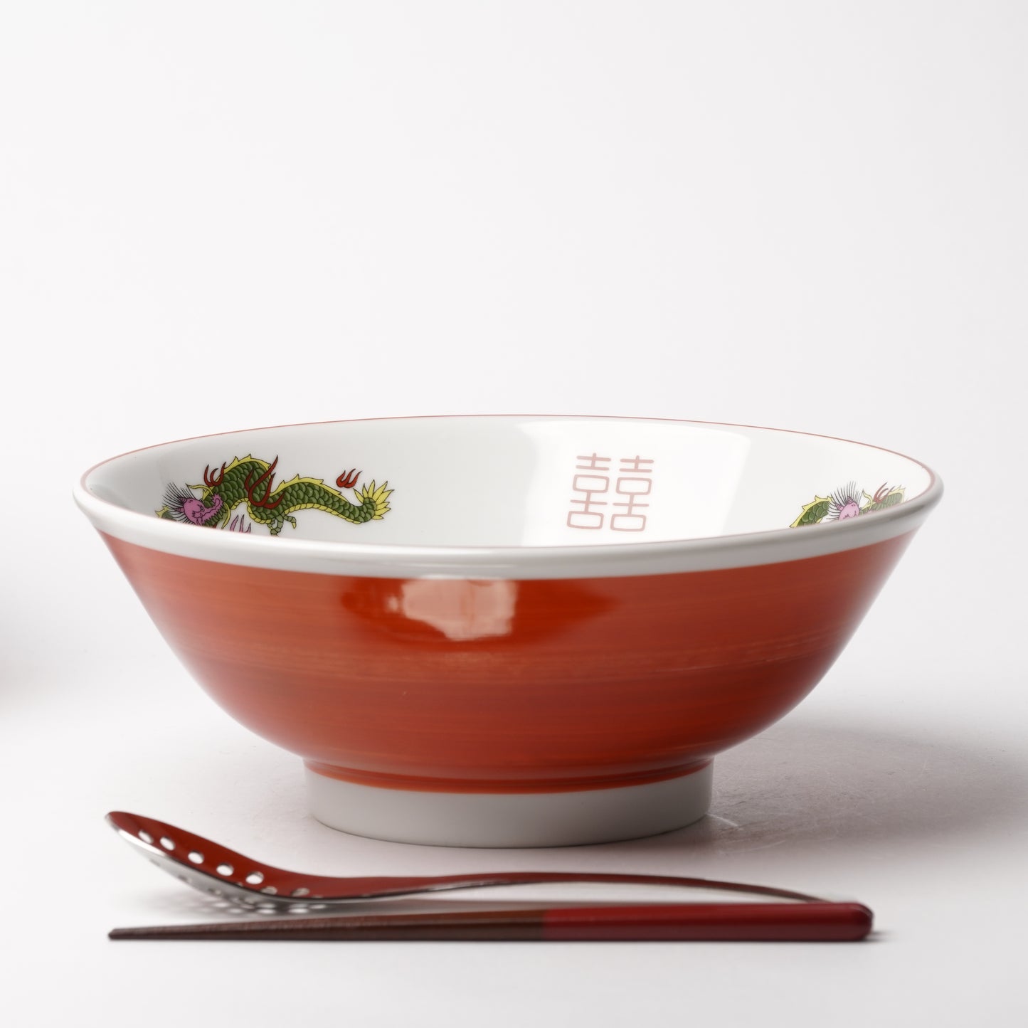 Mitsuryu Large Ramen Bowl- Red Rim