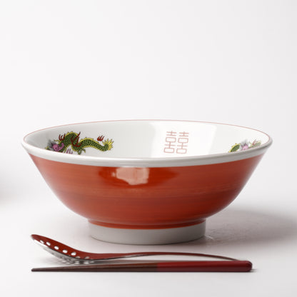 Mitsuryu Large Ramen Bowl- Red Rim