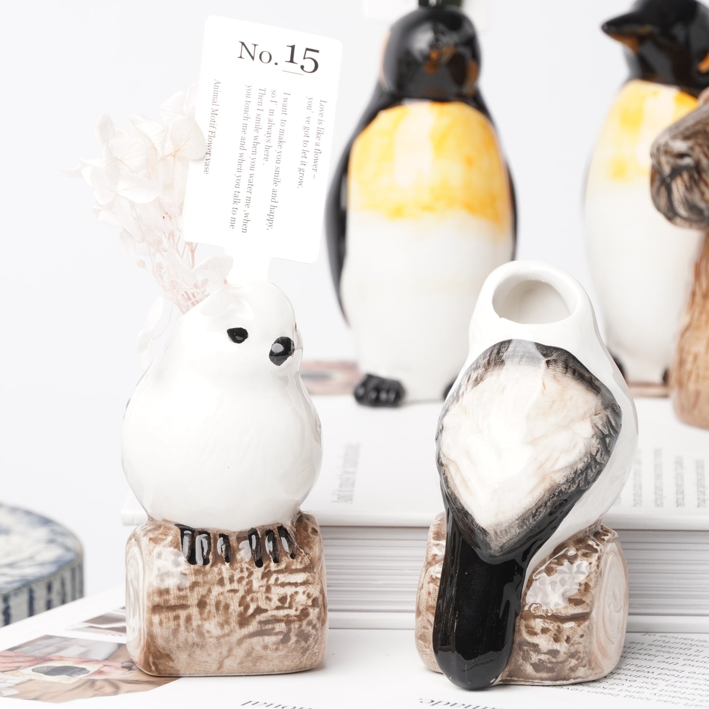 Animal Vase - Long Tailed Tit
