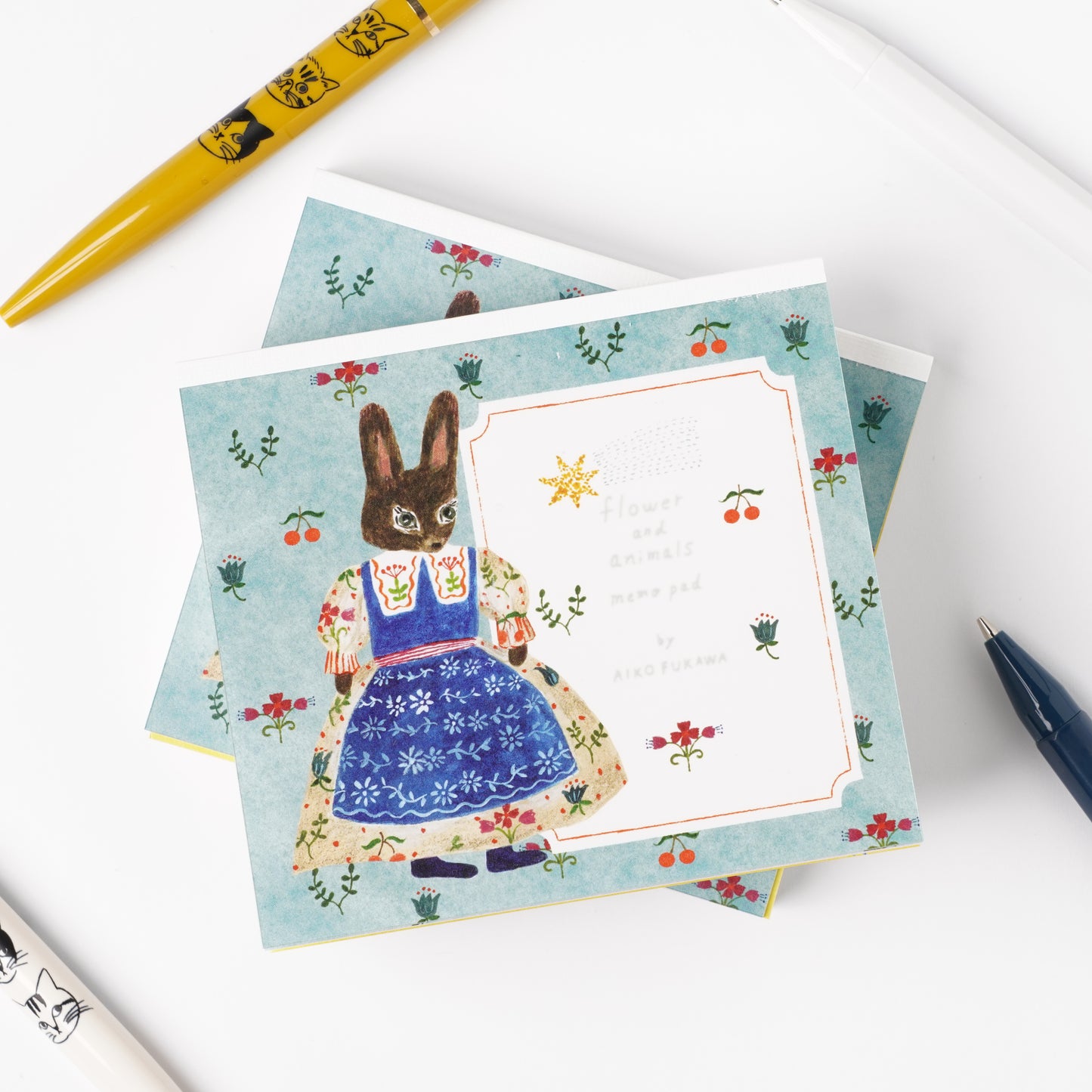 Memo Pad - Flower and Animals Aiko Fukawa