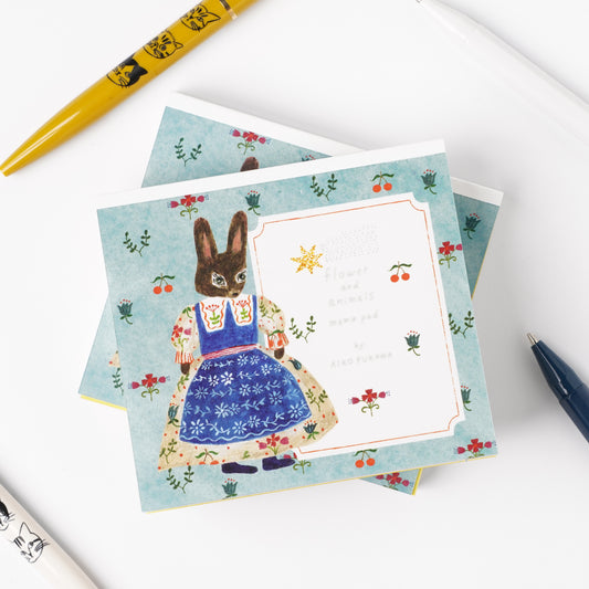 Memo Pad - Flower and Animals Aiko Fukawa