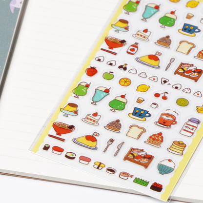 Watashi Biyori Daily Clear Stickers - Delicious Food