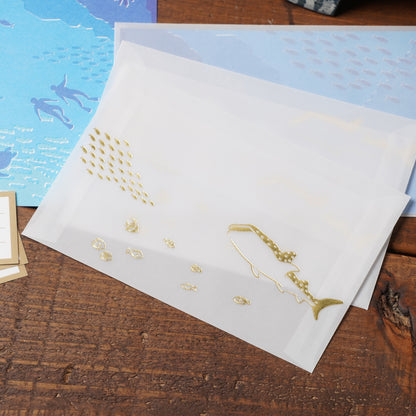 TSUTSUMU Scenic Letter Set - Sea and Fish