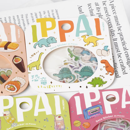 Foil-Stamped Washi Flake Sticker - Dinosaur