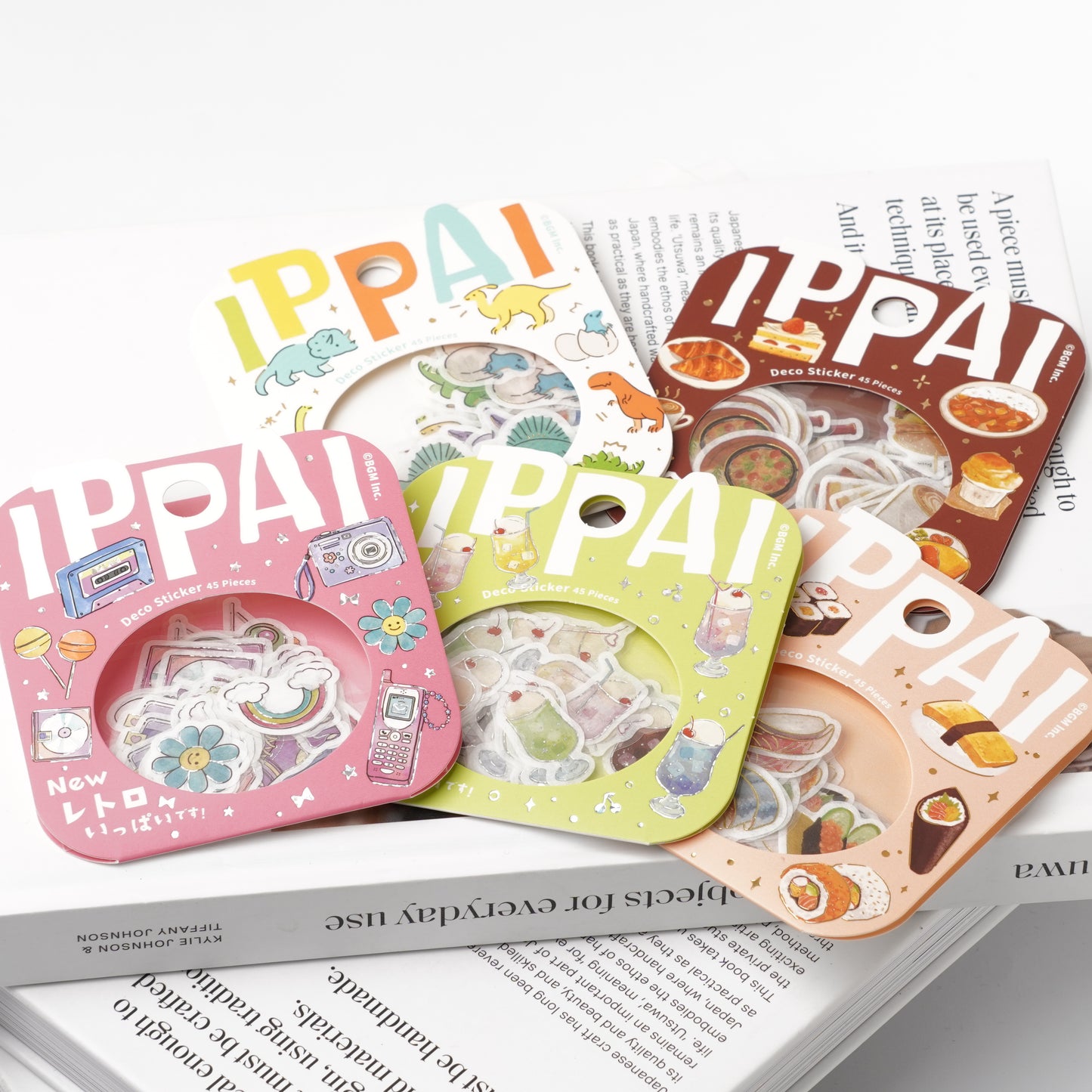 Foil-Stamped Washi Flake Sticker - New Retro