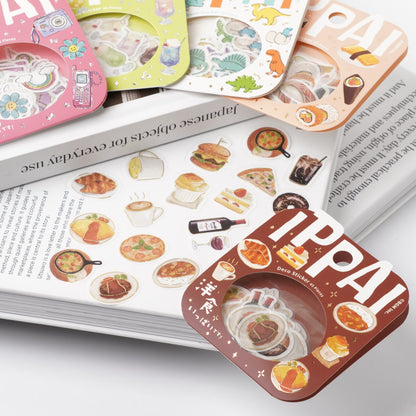 Foil-Stamped Washi Flake Sticker - Western Food