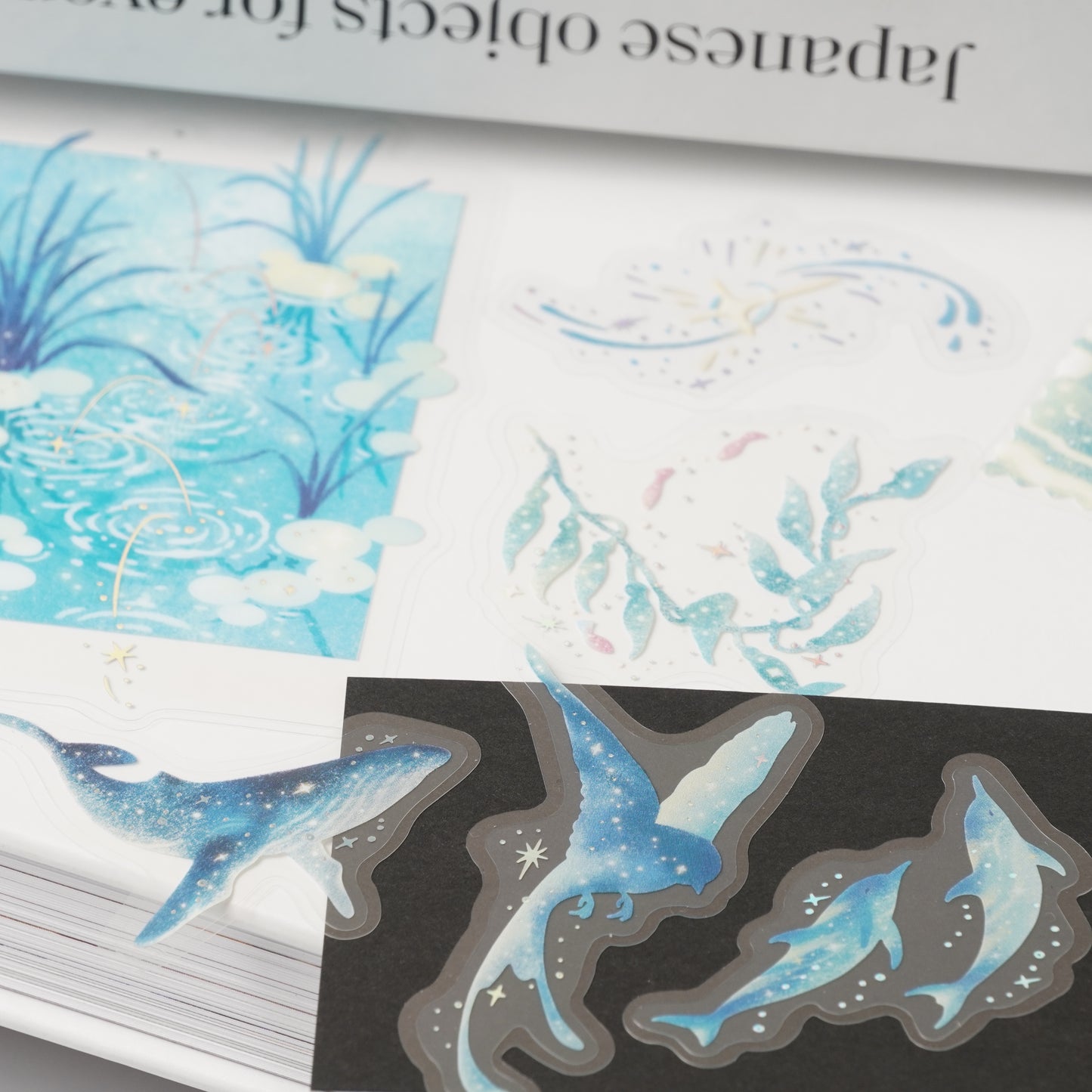 Foil-Stamped Clear Flake Stickers "Stardust Magic" -Earth