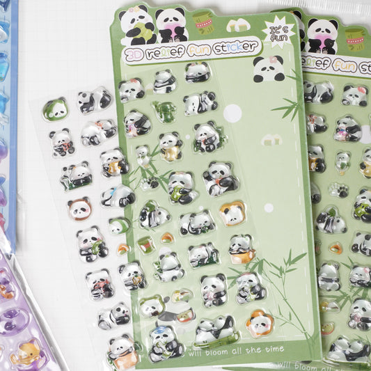 Puffy 3D Mini Stickers - Panda