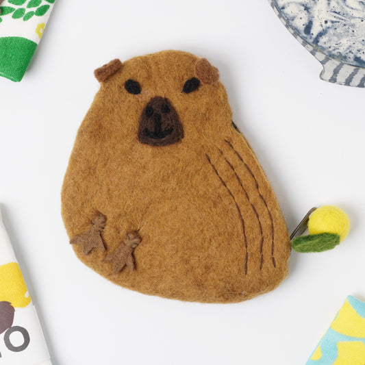 Wool Felt Capybara Pouch
