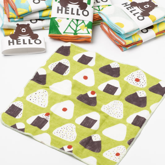 HELLO BEAR Towel Handkerchief - Onigiri
