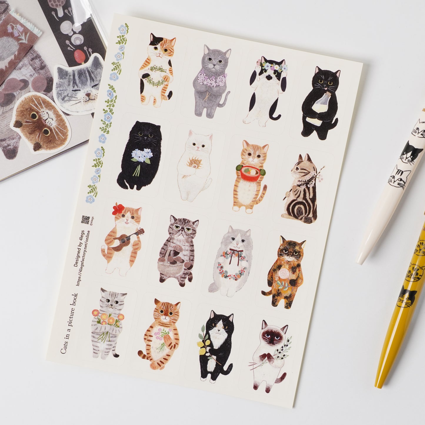 Cat Storybook Sticker Sheet