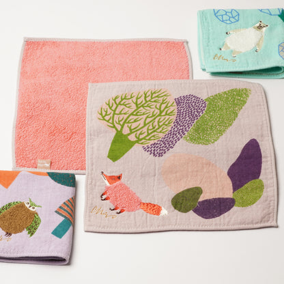 【moritaMiW】Fluffy Animal Handkerchief Hand Towel Size - Fox
