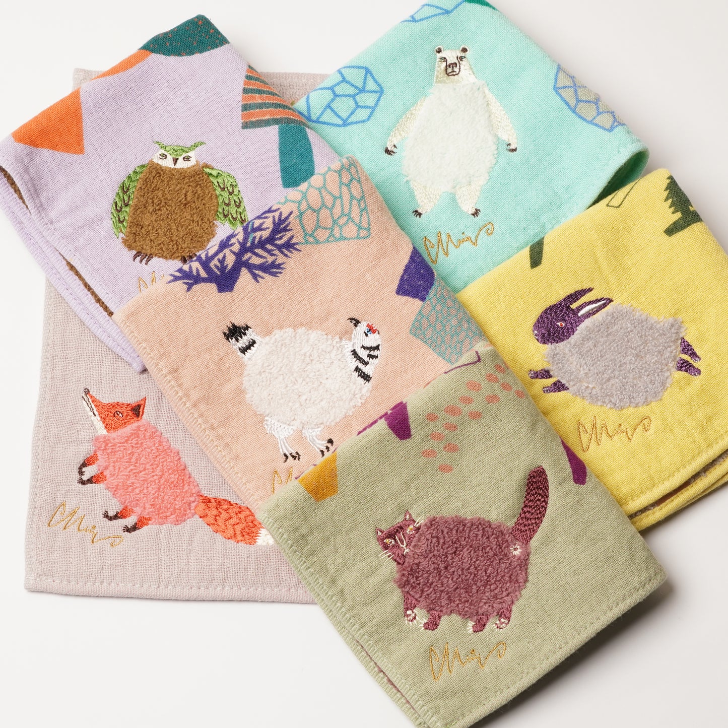 【moritaMiW】Fluffy Animal Handkerchief Hand Towel Size - Fox