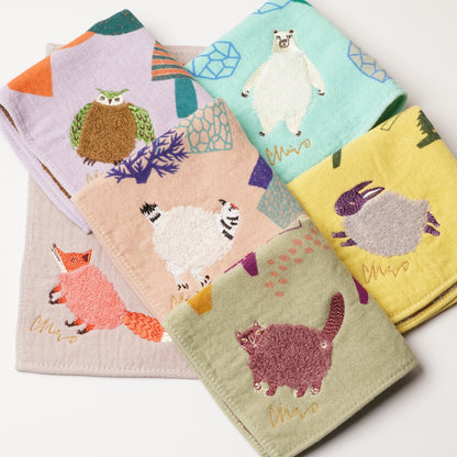【moritaMiW】Fluffy Animal Handkerchief Hand Towel Size - Fox