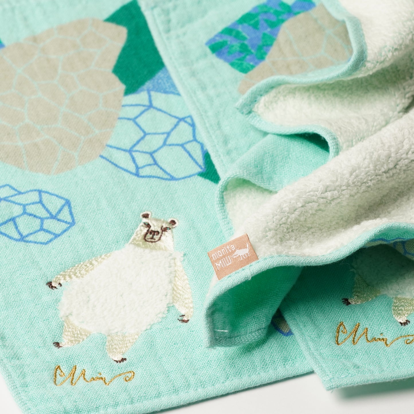 【moritaMiW】Fluffy Animal Handkerchief Hand Towel Size - Bear