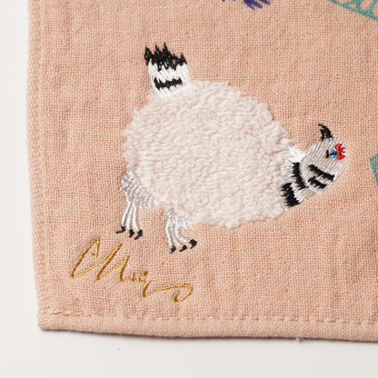 【moritaMiW】Fluffy Animal Handkerchief Hand Towel Size - Bird