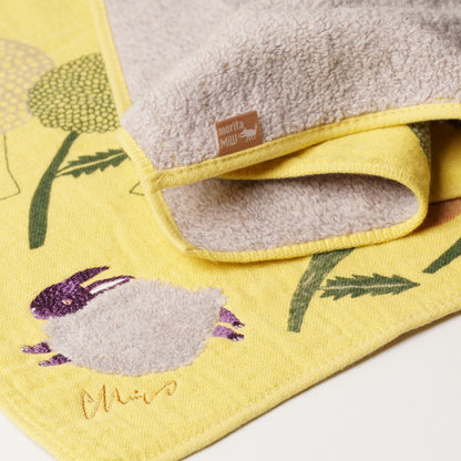 【moritaMiW】Fluffy Animal Handkerchief Hand Towel Size - Rabbit