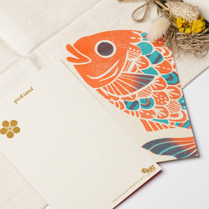 Retro Japan Post Cards Sea Bream