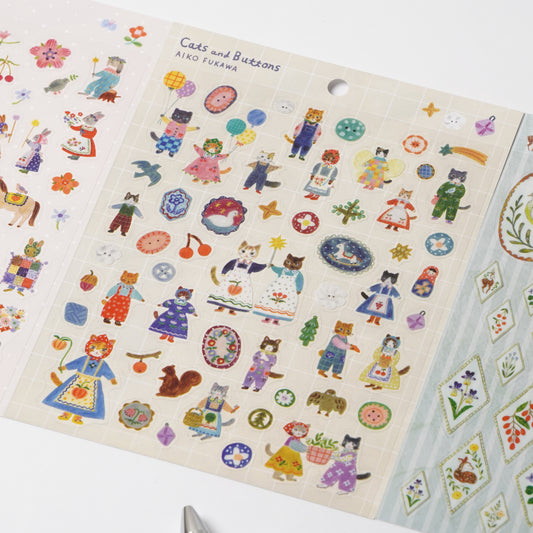 cozyca products Sticker Sheet - Cat