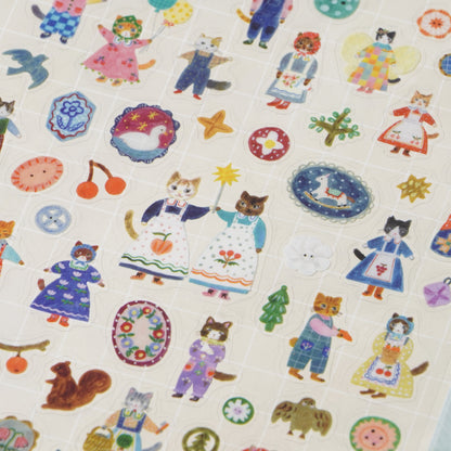 cozyca products Sticker Sheet - Cat