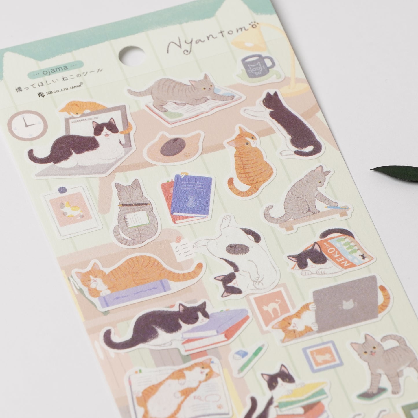Nyantomo Cat Sticker Sheet - Washi Paper Stickers