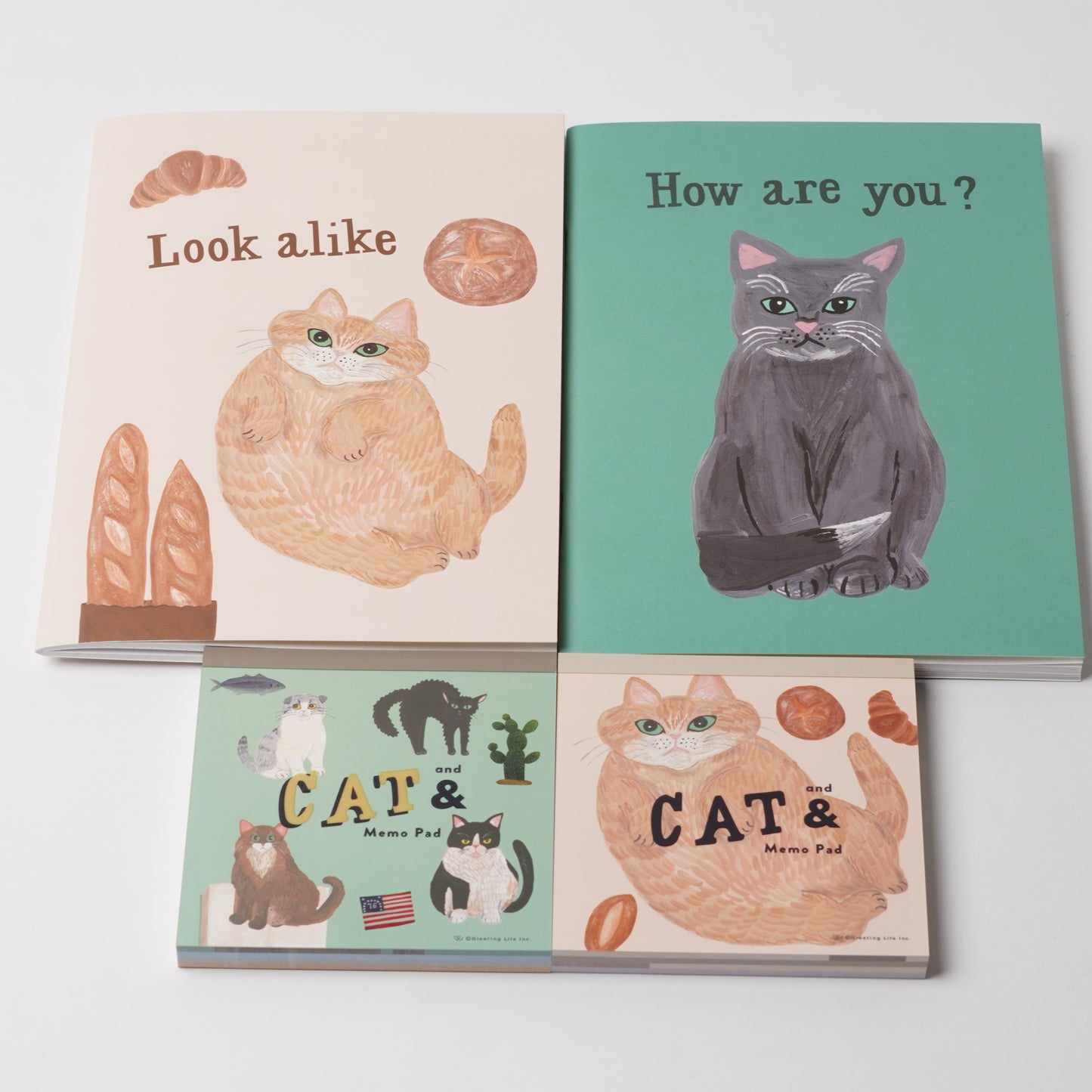 Cat & A5 Grid Notebook - Green