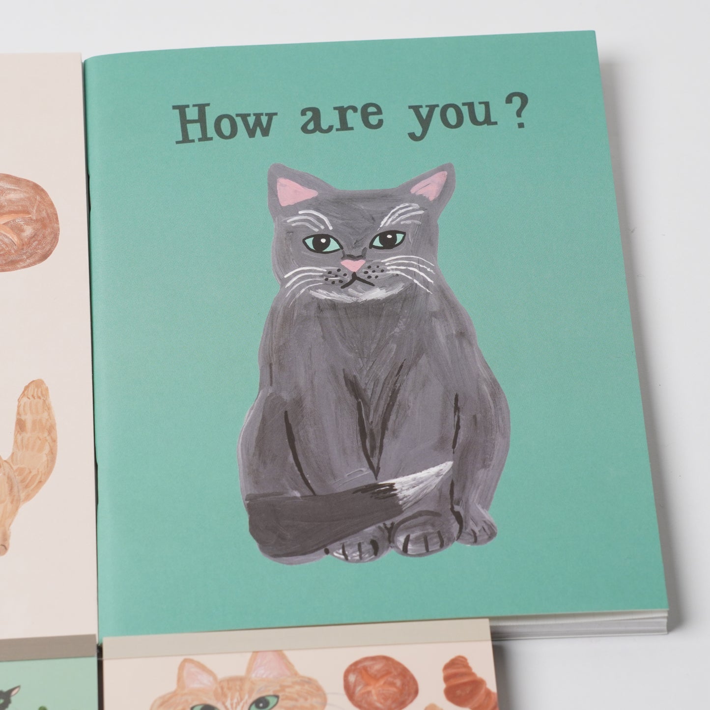 Cat & A5 Grid Notebook - Green