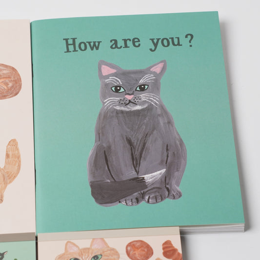 Cat & A5 Grid Notebook - Green