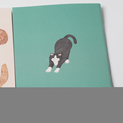 Cat & A5 Grid Notebook - Green