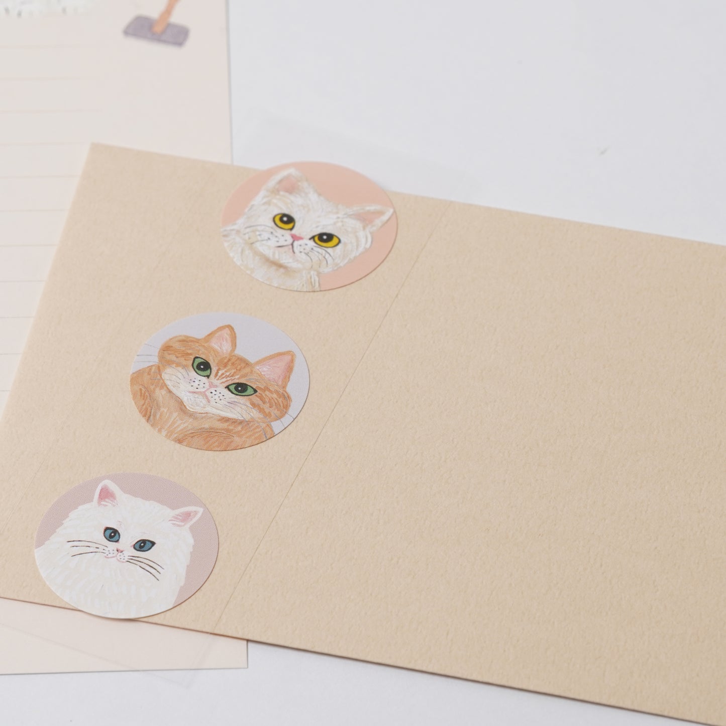 Cat & Letter Set - Beige