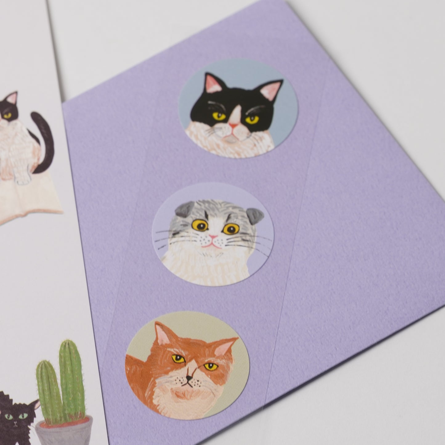 Cat & Letter Set - Purple