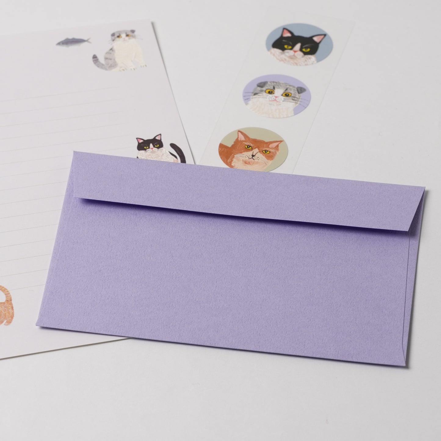 Cat & Letter Set - Purple