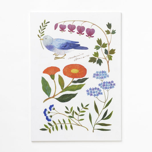 Notebook A5 birds and flower