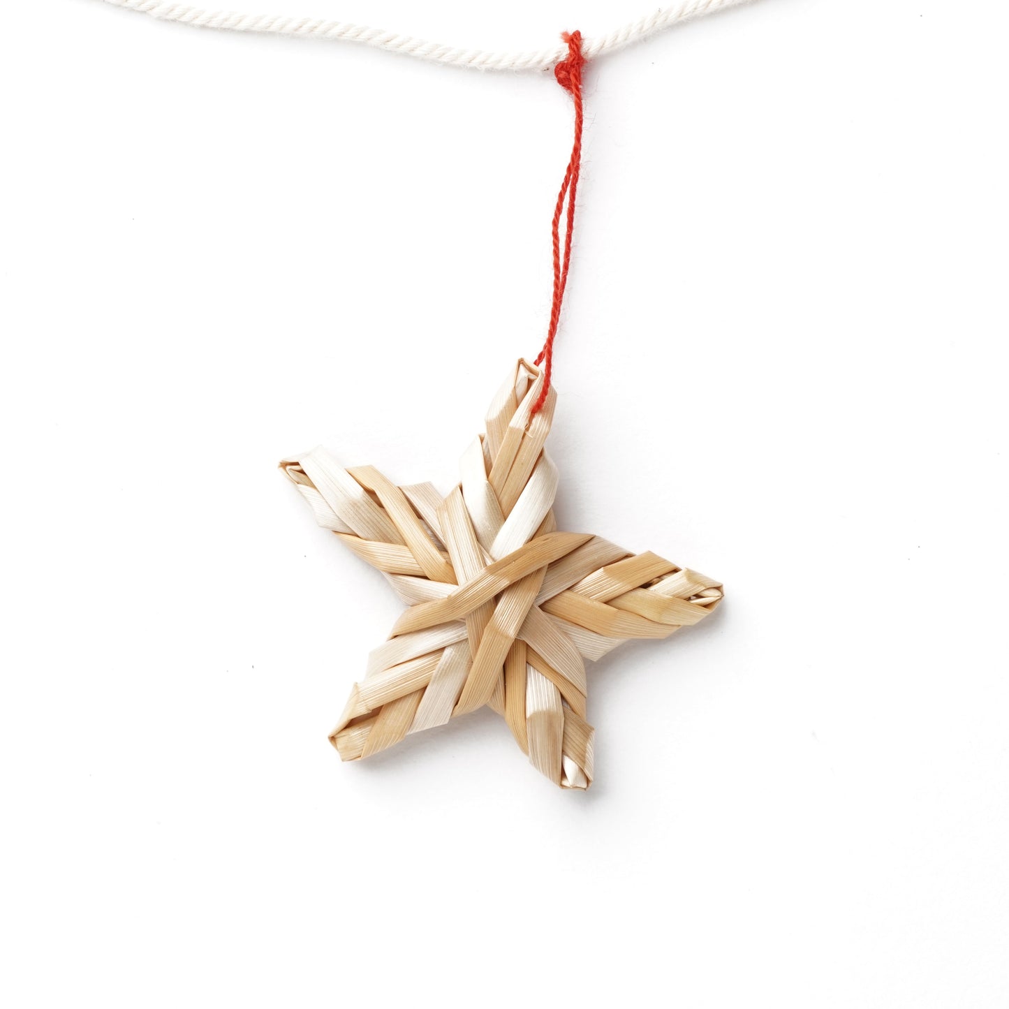 Japanese Natural Straw Christmas Garland – Scandinavian Style Handmade Ornaments, Rustic Boho Holiday Decoration