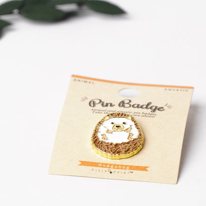 Hedgehog Enamel Pin – Cute Woodland Animal Badge for Backpacks & Gifts