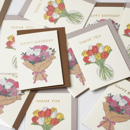 Greeting card tulip