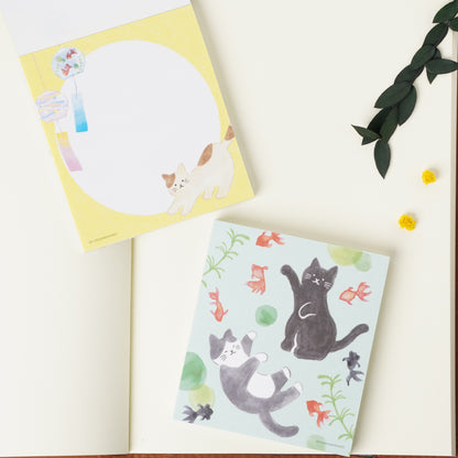 Memopad Cat and Goldfish