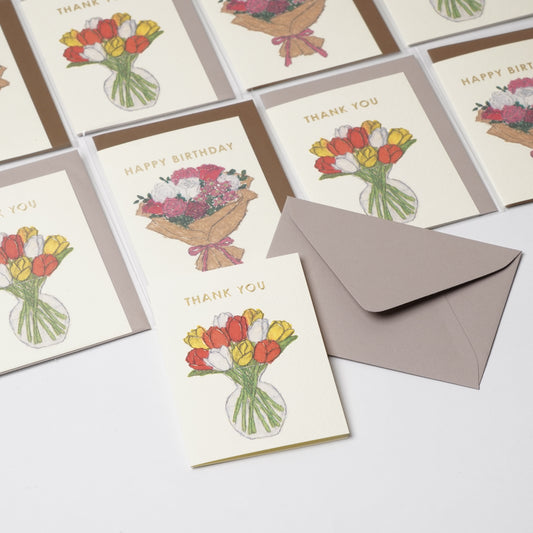 Greeting card tulip