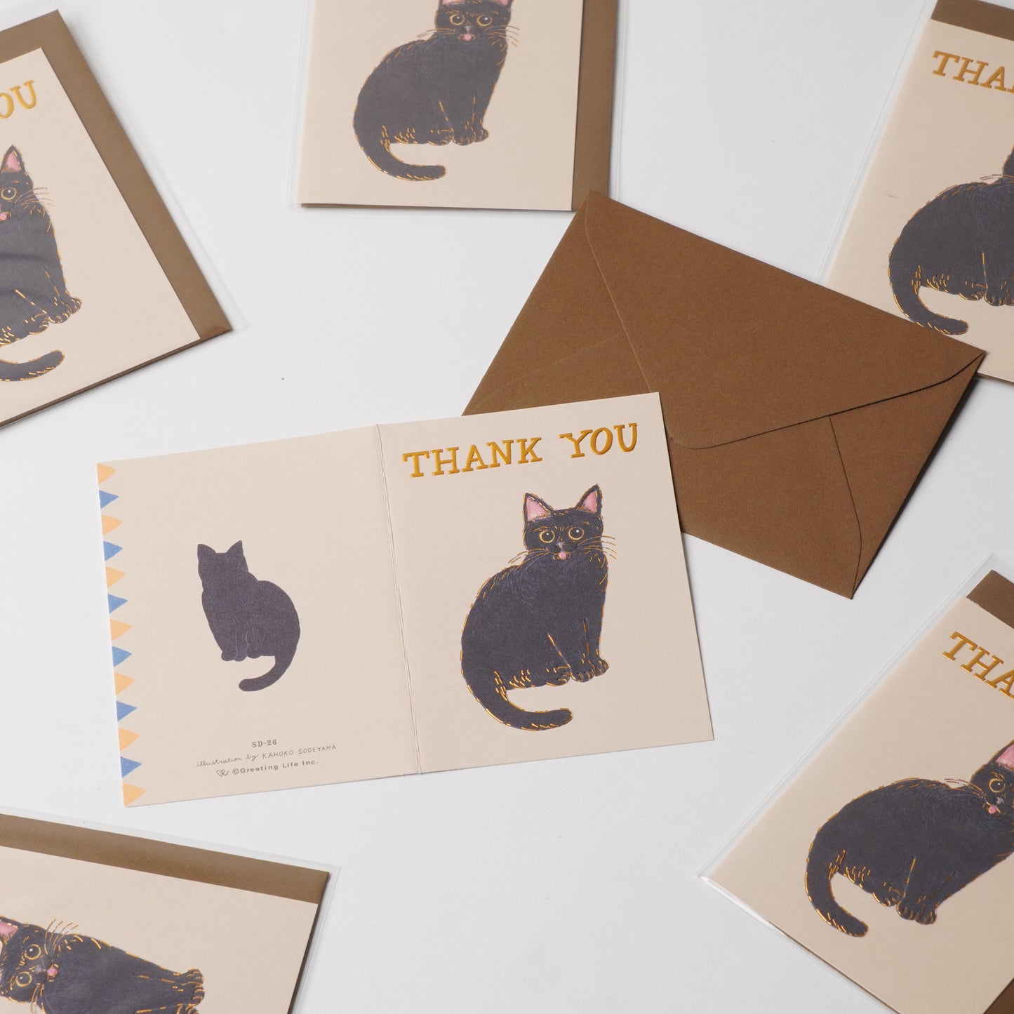 Thank You Mini Card Black Cat