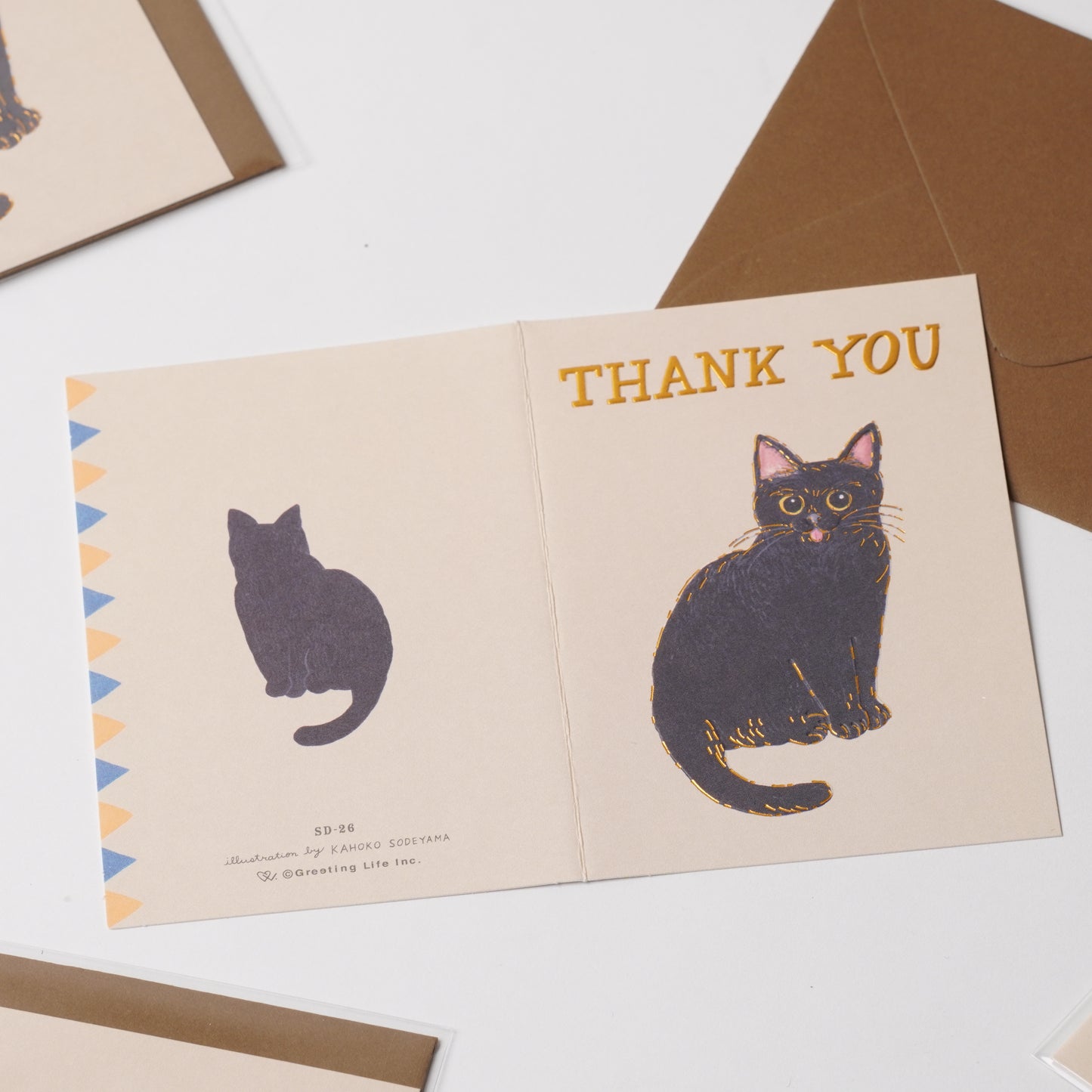 Thank You Mini Card Black Cat