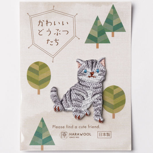 Harawool Embroidered Cat Patch – Iron-On & Sticker Dual Use